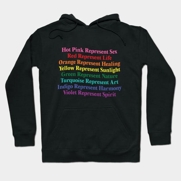 Meaning Of Rainbow Colors Hoodie by Queers